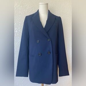 Quince Navy Blue Blazer Lined Suit Jacket NWT Women’s Size XS